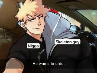 Telegram sticker 🌟 Skeleton Nigga unfriendm @yes_ :: @fStikBot