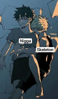 Telegram sticker 🌟 Skeleton Nigga unfriendm @yes_ :: @fStikBot