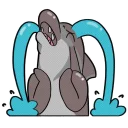 Телеграм стикер 😢 Dolphin