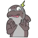 Телеграм стикер 😮 Dolphin