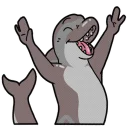 Телеграм стикер 🤠 Dolphin