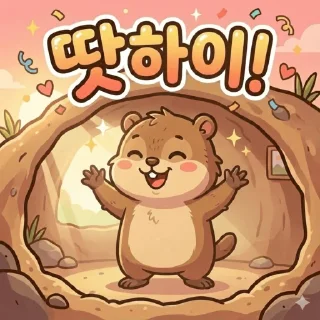 Video sticker 😆 땃쥐굴