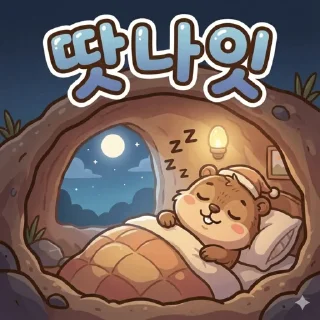 Video sticker 😊 땃쥐굴