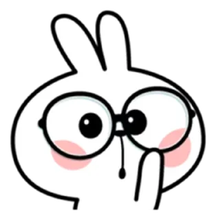 Telegram sticker 🤓 𐀔🅁🄰🄱🄱🄸🅃𐀔 @stickersdaManu