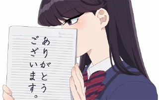 Телеграм стикер ☺ Komi-san wa Comyushou Desu @Y2LAB