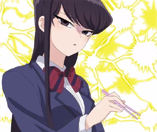 Телеграм стикер ⚡ Komi-san wa Comyushou Desu @Y2LAB