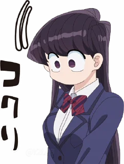 Телеграм стикер 👌 Komi-san wa Comyushou Desu @Y2LAB
