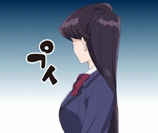 Телеграм стикер 🙎‍♀️ Komi-san wa Comyushou Desu @Y2LAB