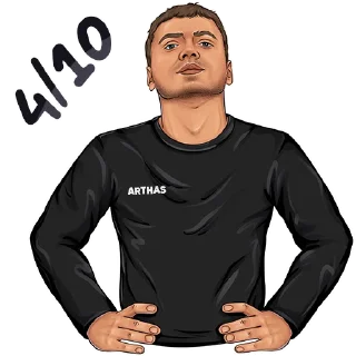 Telegram sticker 4️⃣ ПАПИЧ  | @hypestickbot
