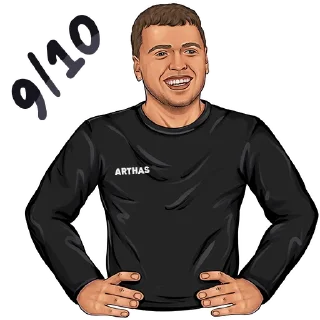 Telegram sticker 9️⃣ ПАПИЧ  | @hypestickbot