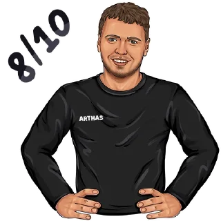 Telegram sticker 8️⃣ ПАПИЧ  | @hypestickbot