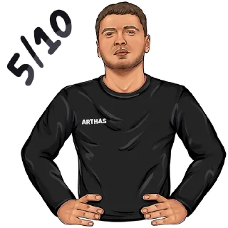 Telegram sticker 5️⃣ ПАПИЧ  | @hypestickbot