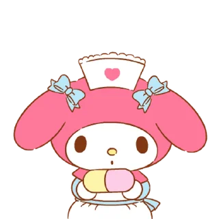 Telegram sticker 💬 오늘도 행복한 마이멜로디 By @KakaoEmoticon