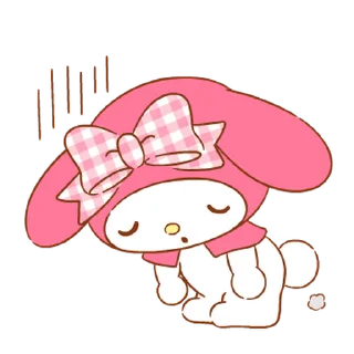 Telegram sticker 💬 오늘도 행복한 마이멜로디 By @KakaoEmoticon