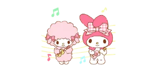 Telegram sticker 💬 오늘도 행복한 마이멜로디 By @KakaoEmoticon