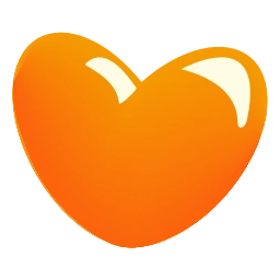 Sticker 🧡 glass hearts @emoji_tv