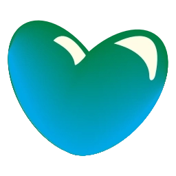 Sticker 💚 glass hearts @emoji_tv