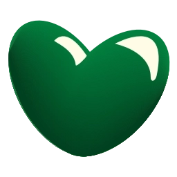 Sticker 💚 glass hearts @emoji_tv