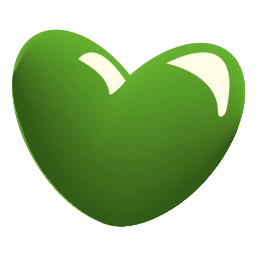 Sticker 💚 glass hearts @emoji_tv