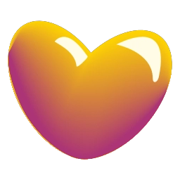 Sticker 🧡 glass hearts @emoji_tv