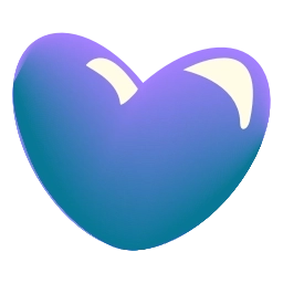 Sticker 🩵 glass hearts @emoji_tv