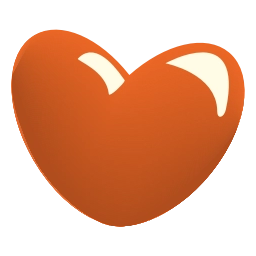 Sticker 🧡 glass hearts @emoji_tv