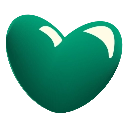 Sticker 💚 glass hearts @emoji_tv