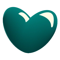 Sticker 💚 glass hearts @emoji_tv