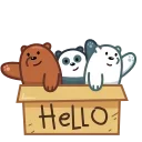 Telegram stiker 👋 Three Bears