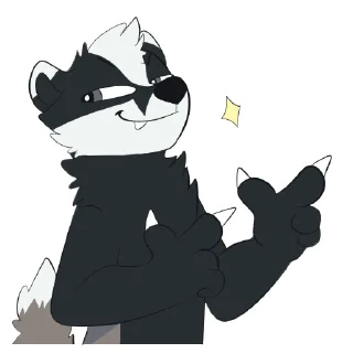 Телеграм стикер 👉 Badgers by pulexart.com