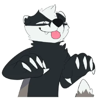Телеграм стикер 🔪 Badgers by pulexart.com
