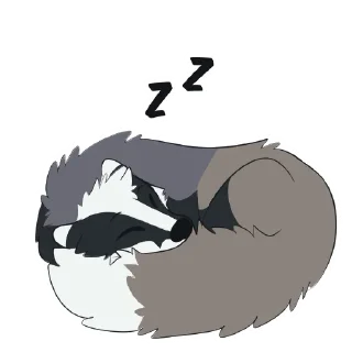 Телеграм стикер 😴 Badgers by pulexart.com