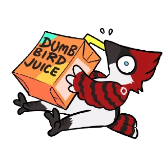 Telegram sticker 🧃 Cheshire the blue jay by GodBirdArt - @WeirSticker