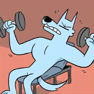 Video sticker 🏋️‍♂️ Awoo Comic