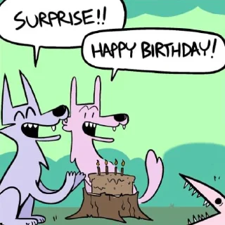 Telegram stiker 🎂 Awoo Comic