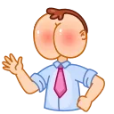 Telegram sticker 👋 Mr. Rosy Cheeks