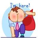 Telegram sticker 🦸‍♂️ Mr. Rosy Cheeks