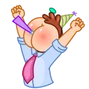 Telegram sticker 🥳 Mr. Rosy Cheeks