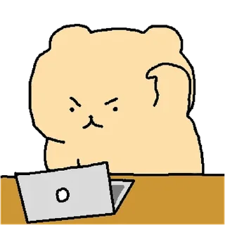 Telegram sticker 💬 망그러진 곰 By @KakaoEmoticon