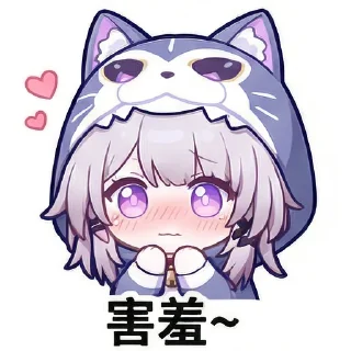 Telegram sticker 😨 HertaCat