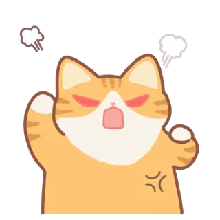 Telegram sticker 💬 보들보들 보들캣! 치즈냥 By @KakaoEmoticon