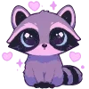 Sticker 🦝 sweet cuteness @cute_enot_art