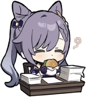Telegram sticker 🍔 Keqing :: @fStikBot