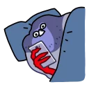 Telegram sticker 🌜 둘기콘