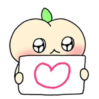 Телеграм стикер ⭐ 수줍은 복숭아 3 @moe_sticker_bot