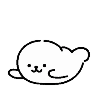 Video sticker ⭐ Lazy Harp Seal Beomsik