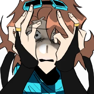 Telegram sticker 🥶 У Лололошки проблемы с общениям
