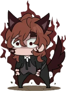 Telegram stiker 😡 bungou stray dogs @animestickerchannel