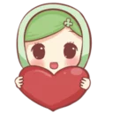 Telegram sticker ❤️ Muslim Girl 🧕🏻 ~ @Pixels_nft