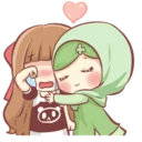 Telegram sticker ☺️ Muslim Girl 🧕🏻 ~ @Pixels_nft